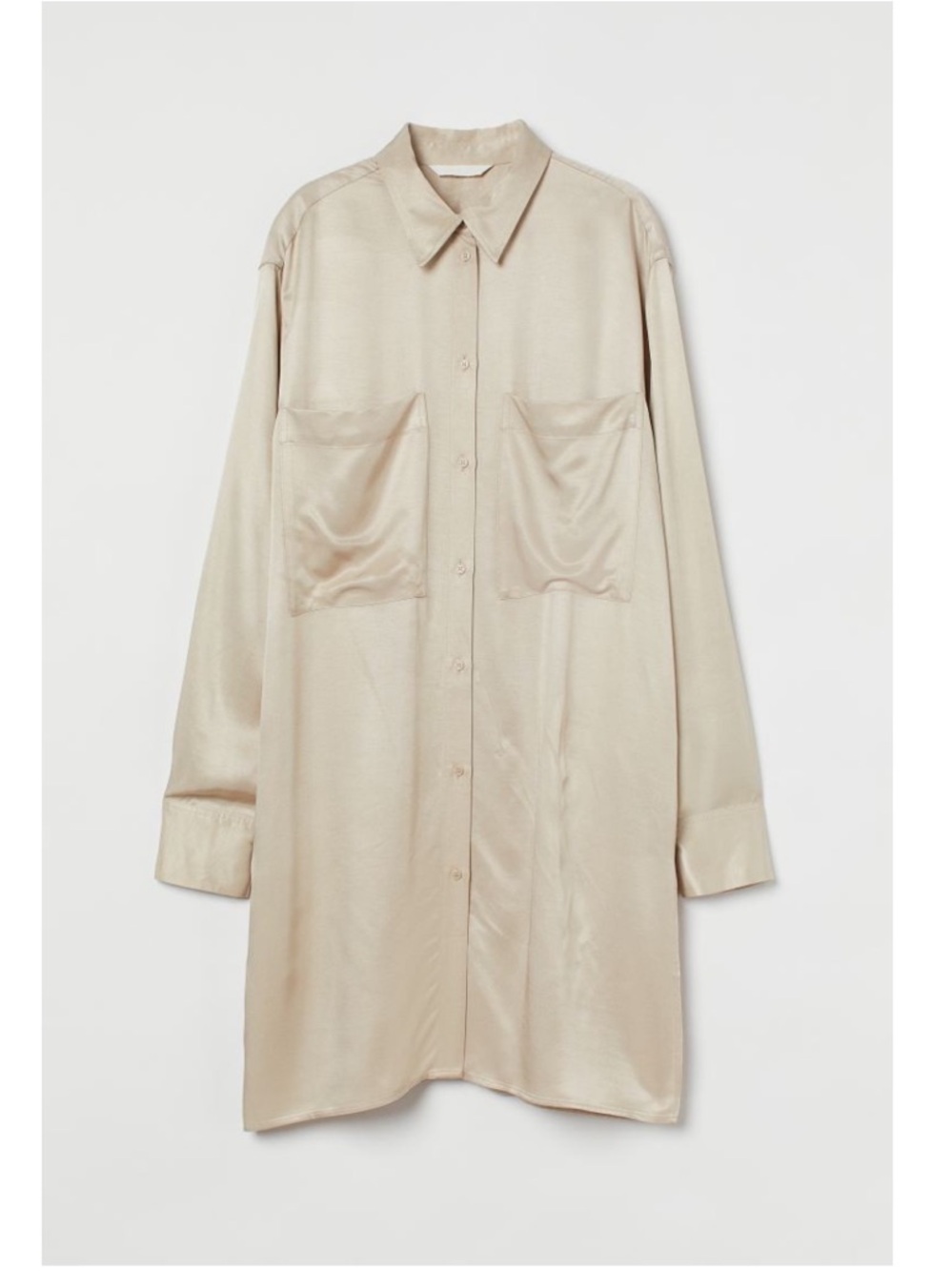 Silky Button-Front Blouse